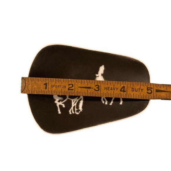 Mid Century Modern Black And White Horse Trinket Dishes Set Of 2 - Picture 3 of 3